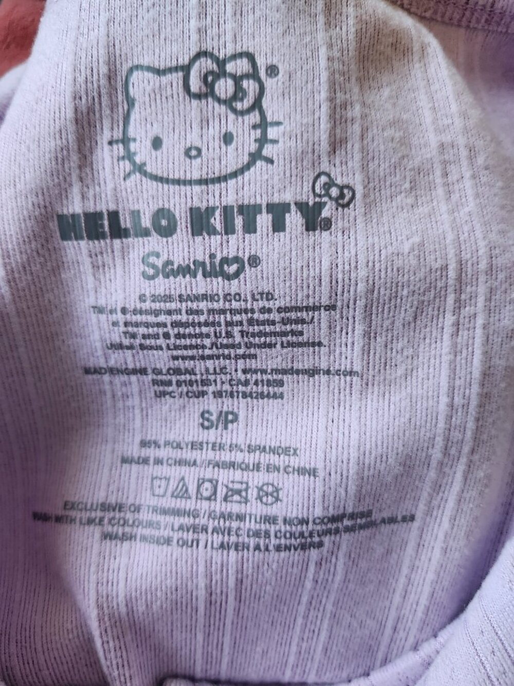 Hello Kitty Lavender Ribbed Button-Up Cardigan - Picture 9 of 9